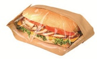 Dubl View® Sandwich Bags - Natural with Window - X-Large - 500/CS