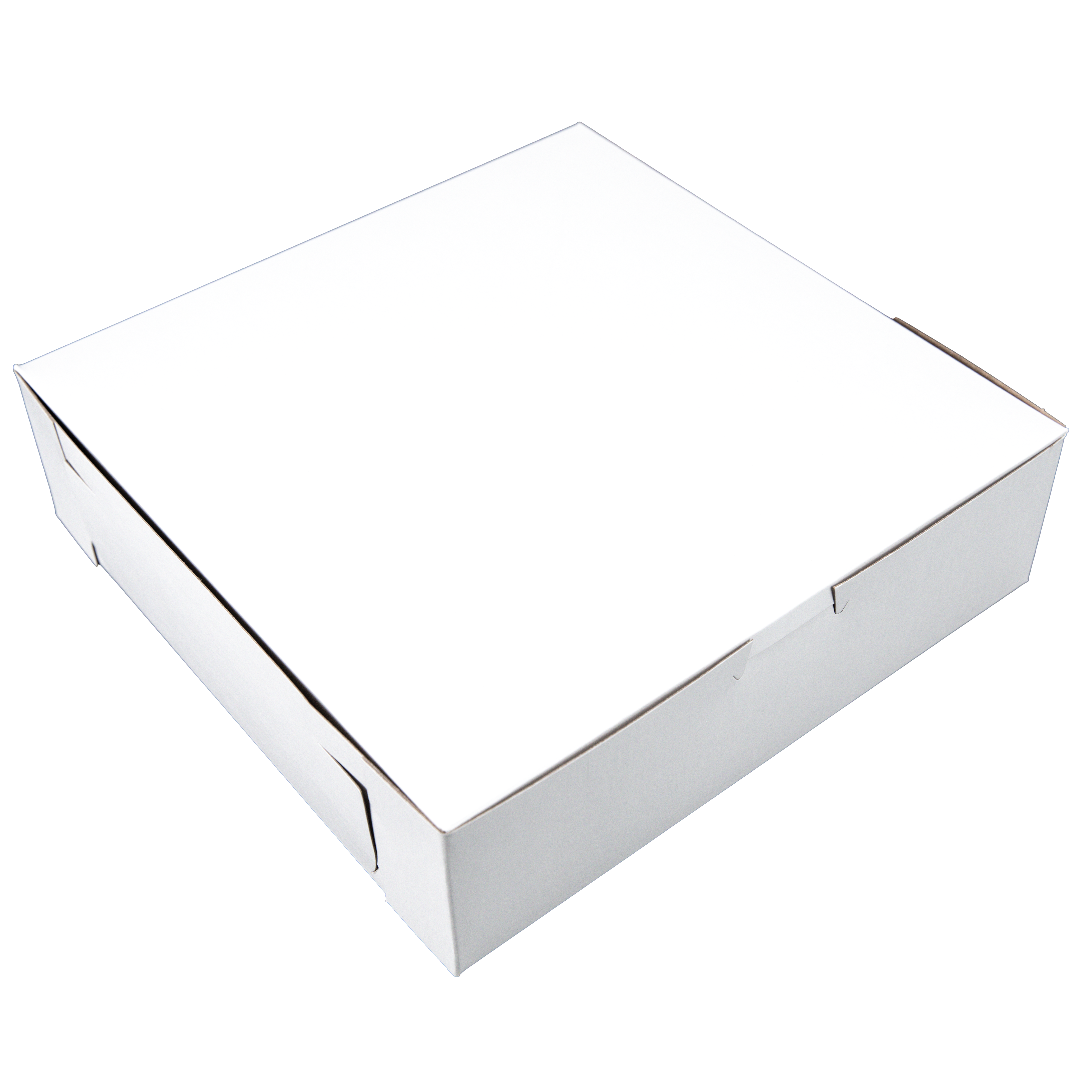 9" x 9" x 2-1/2" White Non-Window Bakery Boxes