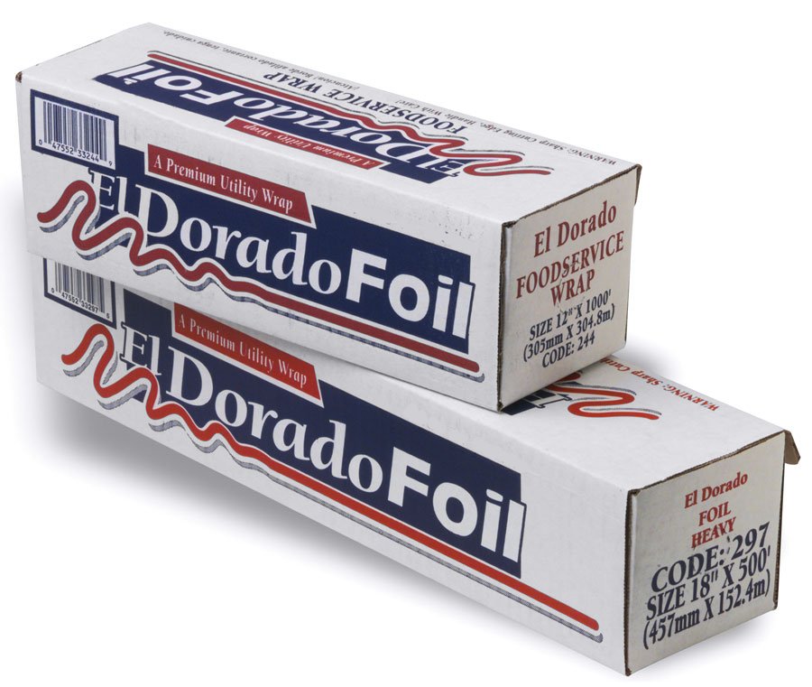 Western Plastics El Dorado Aluminum Foil Roll with Cutterbox - 51 Gauge - 12" x 1000'