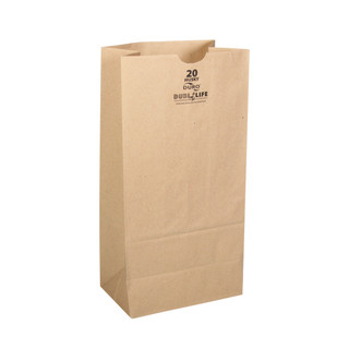 20 lb 8 1⁄4 x 5 5⁄16 x 16 1⁄8 50# Husky Dubl Life® Paper Grocery Bag