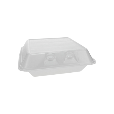 9"x9.25"x3.25" SmartLock® Foam 1-Compartment Hinged Lid Container